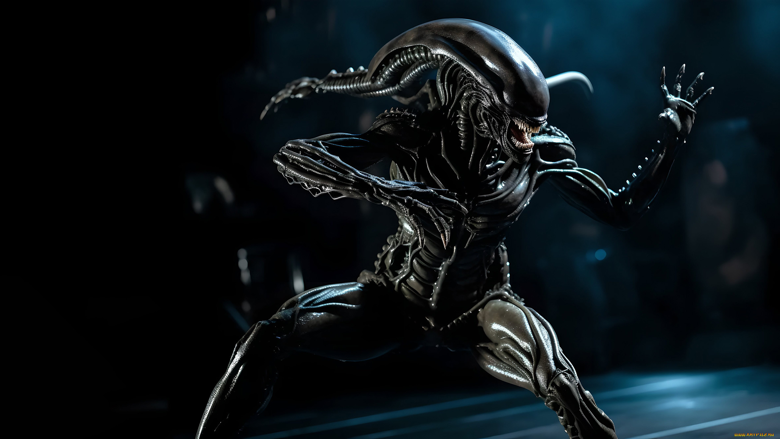 Обои Фэнтези Чужой (Alien), обои для рабочего стола, фотографии фэнтези,  чужой , alien, нейросети, графика, нейроарт, ai, art, нейронные, сети,  рисунки, нейро, искусство, чужой, ксеноморф Обои для рабочего стола,  скачать обои картинки